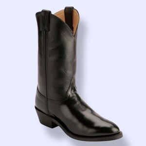 Classic Black Leather Women's Cowboy Boots